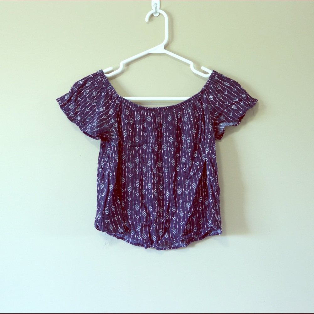 Forever 21 blue crop top